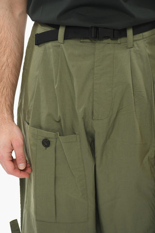 EYE/LOEWE/NATURE Pantaloni Cargo Tapered Fit con Cintura Removibile