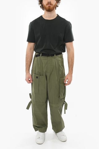 EYE/LOEWE/NATURE Pantaloni Cargo Tapered Fit con Cintura Removibile