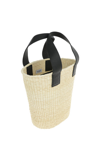 Borsa Tote TOAQUILLA in Paglia con Manici in Ecopelle