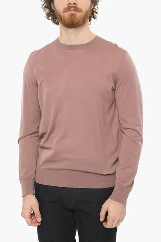 Wool Crewneck Sweater with Ribbed hems