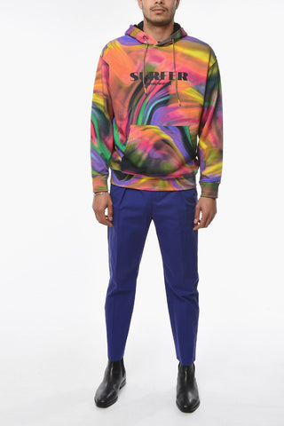 EMPORIO SUSTAINABILITY PROJECT SURFER Hoodie Sweatshirt with Lettering and Kangaroo Pocket