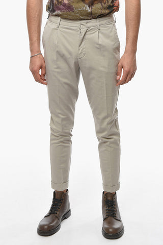 ZZEGNA Cotton-twill Single-pleated Chino Pants