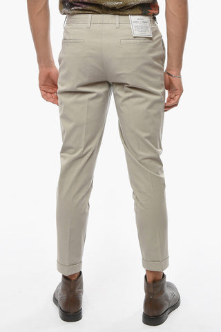 ZZEGNA Cotton-twill Single-pleated Chino Pants