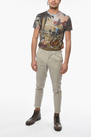 ZZEGNA Cotton-twill Single-pleated Chino Pants
