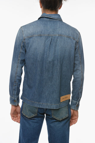 Contrasting Breast-pocket BANDANA PKT Denim Shirt