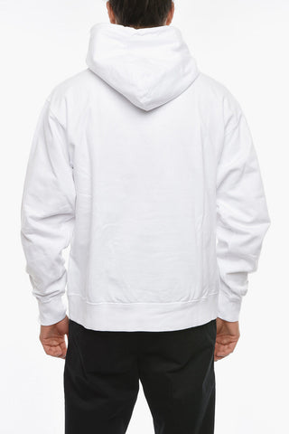 Jersey Cotton Hoodie Sweatshirt with Bandana-pattern Print