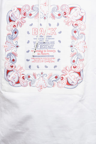Felpa Hoodie in Jersey di Cotone con Stampa Motivo Bandana