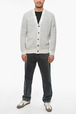 Contrasting Button Knitted Cardigan