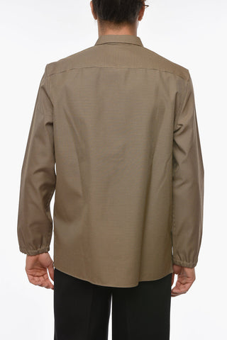Overshirt in Pied-de-poule con Chiusura a Zip