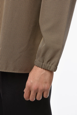 Overshirt in Pied-de-poule con Chiusura a Zip