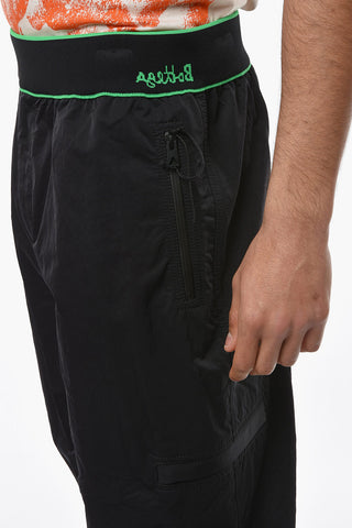 Joggers Multitasca in Nylon con Banda Logata in Vita