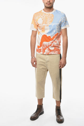 Printed Crewneck Short Sleeved T-shirt