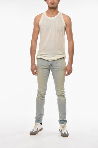 Vintage-effect Skinny Denims with Distressed details