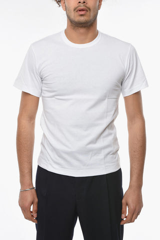 HOMME PLUS Cotton T-shirt with Back Multicolor Print