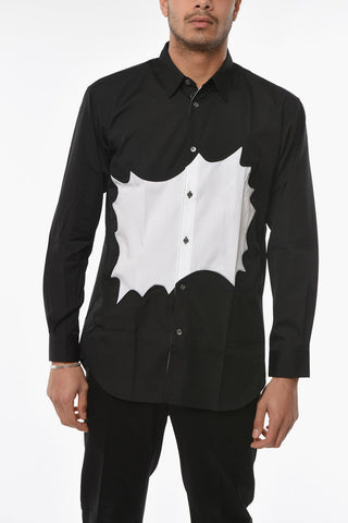 SHIRT Camicia KAWS in Popeline di Cotone con Dettaglio Vignetta