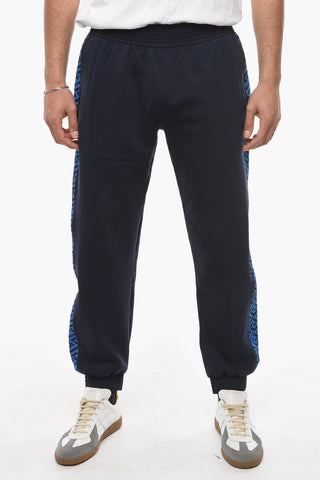Joggers con Elastico in Vita e Logo Jacquard lungo la Gamba