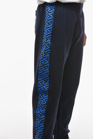 Joggers con Elastico in Vita e Logo Jacquard lungo la Gamba
