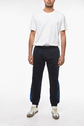 Joggers con Elastico in Vita e Logo Jacquard lungo la Gamba