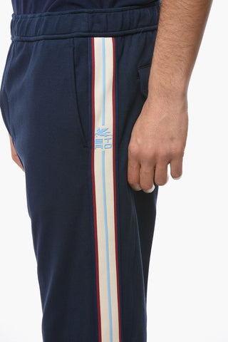 Drawstringed Joggers with Side Logoed Bands