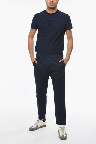 Drawstringed Joggers with Side Logoed Bands