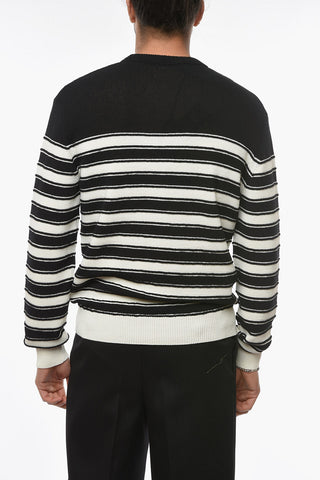 Maglia in Misto Lana Vergine con toppa Logo