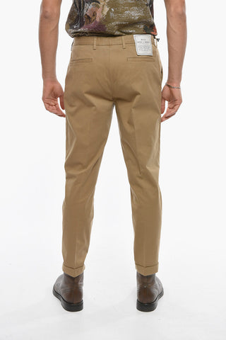 ZZEGNA Cotton-twill Single-pleated Chino Pants