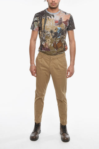ZZEGNA Cotton-twill Single-pleated Chino Pants