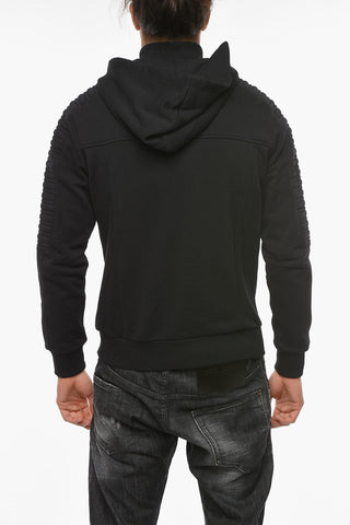 Half-zip Hoodie with Debossed Logo