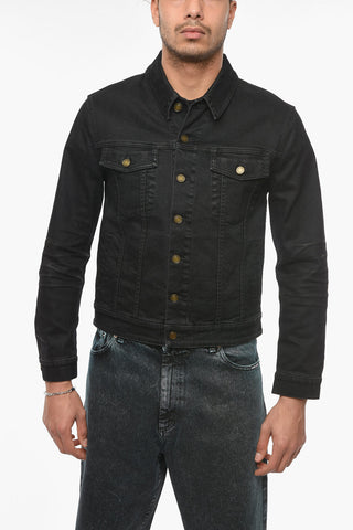Giacca in Denim con Doppio Taschino
