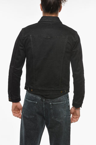 Giacca in Denim con Doppio Taschino