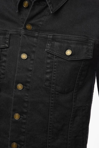 Giacca in Denim con Doppio Taschino