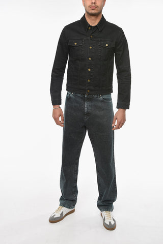 Giacca in Denim con Doppio Taschino