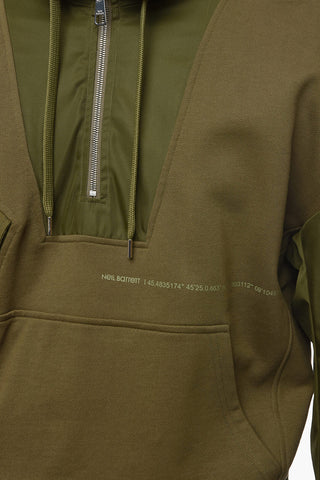 Double-Layered Half Zip HYBRID Baggy Fit Hoodie