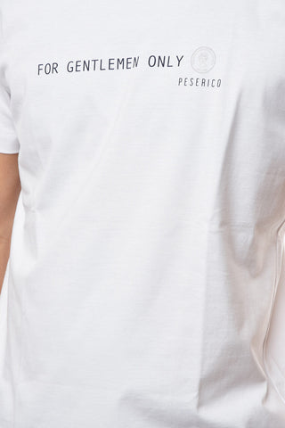 Crew-neck T-shirt with Contrasting Lettering and Logo