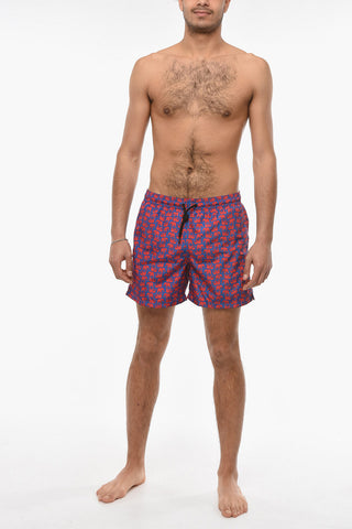 Printed STROMBOLI Swim Shorts With Drawstrings