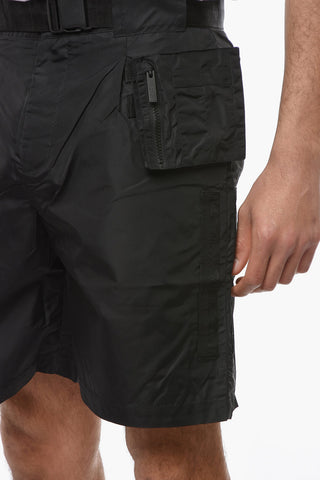 MCQ Nylon Cargo Shorts with Belt