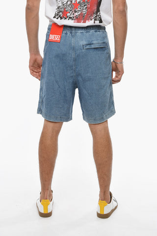 TRACK DENIM Elastic Waistband BOXY Shorts