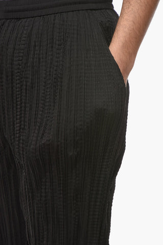 MCQ Pantaloni Plissé a Gamba Diritta con Elastico in Vita
