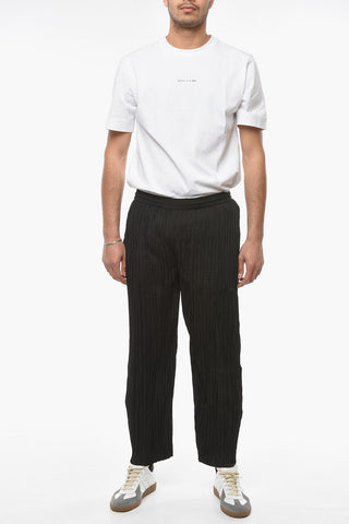 MCQ Pantaloni Plissé a Gamba Diritta con Elastico in Vita