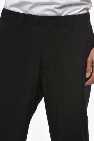 POUR HOMME Tech-satin Chino Pants with Elastic Waist-band