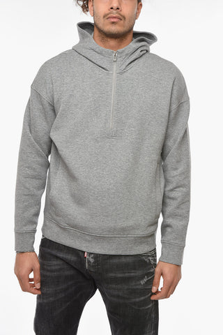 EMPORIO Zipped Hoodie Sweatshirt with Back Embroidered Logo
