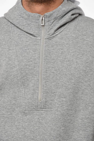EMPORIO Zipped Hoodie Sweatshirt with Back Embroidered Logo
