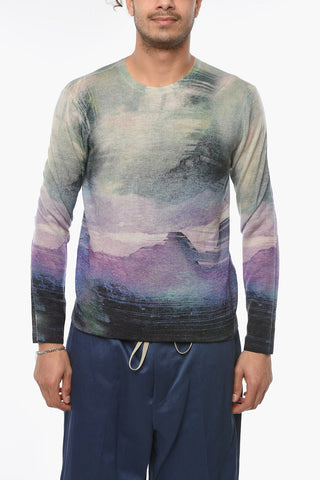 EMPORIO Cashmere Multicolor Sweater with Crew Neck