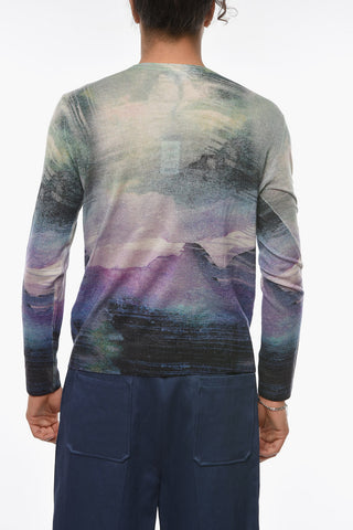 EMPORIO Cashmere Multicolor Sweater with Crew Neck
