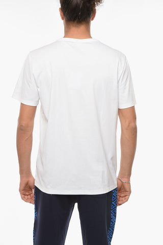 Crewneck T-shirt with All-over Embroideries