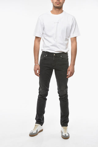 Jeans a Gamba Diritta con Logo Ricamato 17cm