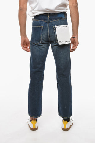 SOCIAL SCULPTURE 01 Jeans Lavaggio Scuro DAMAGED-30 a Gamba Diritta 20cm