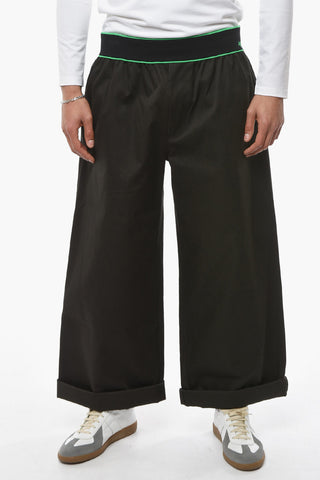 Logoed Elastic Waistband Loose Fit Baggy Pants