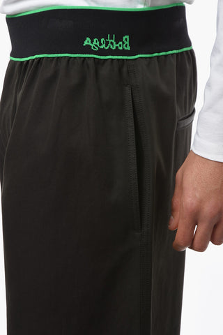 Logoed Elastic Waistband Loose Fit Baggy Pants