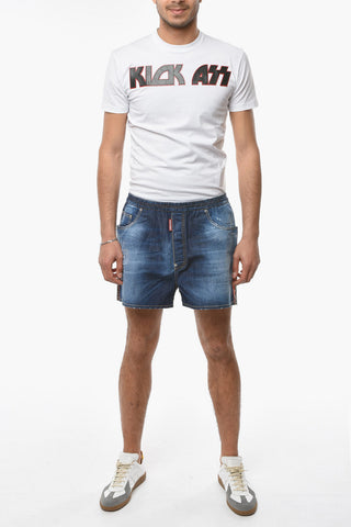 Denim and Nylon BOXER Shorts